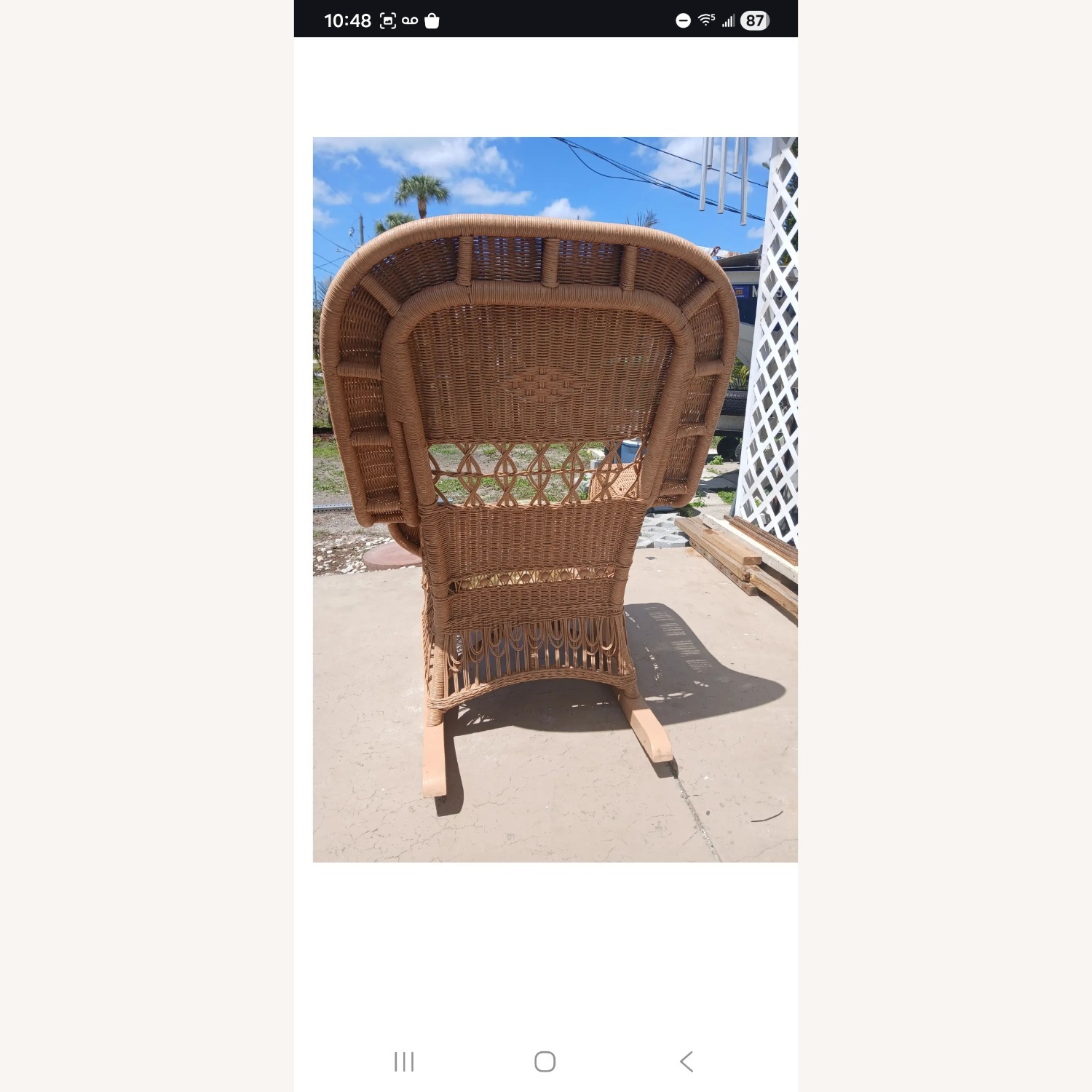 Drexel Rattan Rocking Chair Patio Furniture - image-4