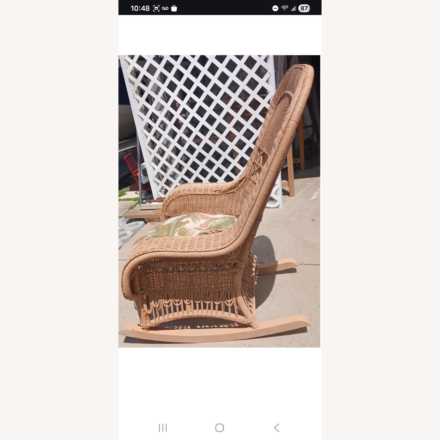 Drexel Rattan Rocking Chair Patio Furniture - image-2