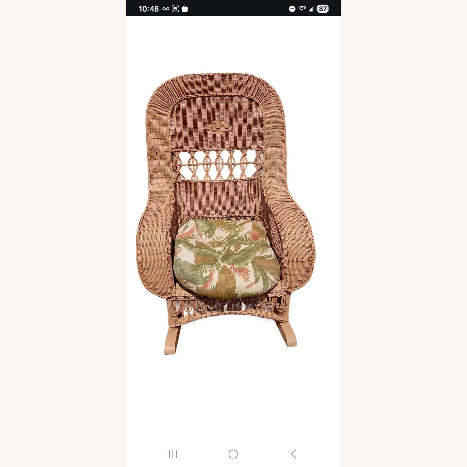 Drexel Rattan Rocking Chair Patio Furniture - image-1