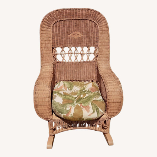 Used Drexel Rattan Rocking Chair Patio Furniture for sale on AptDeco