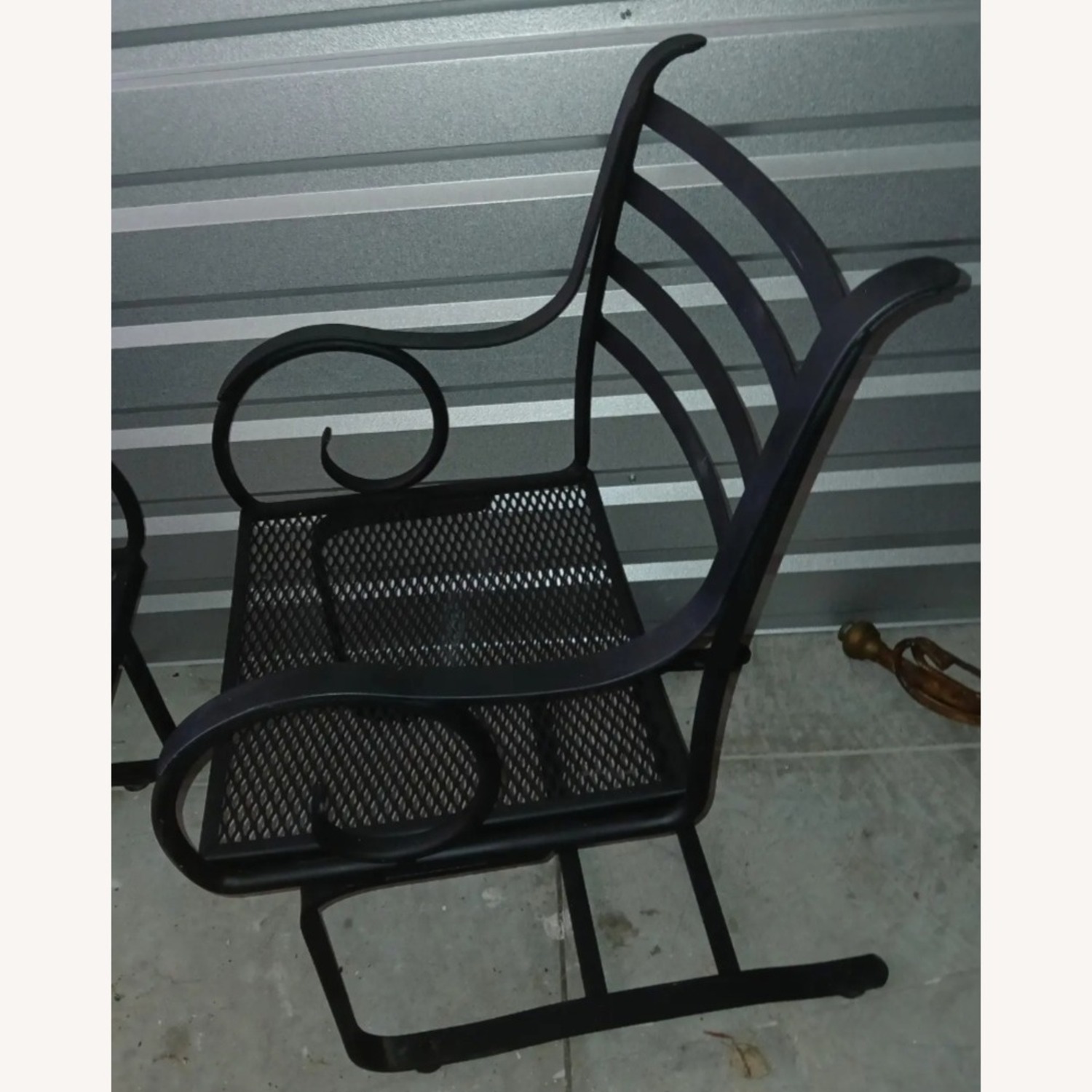 Woodard Wrought Iron Black Patio Furniture - image-1