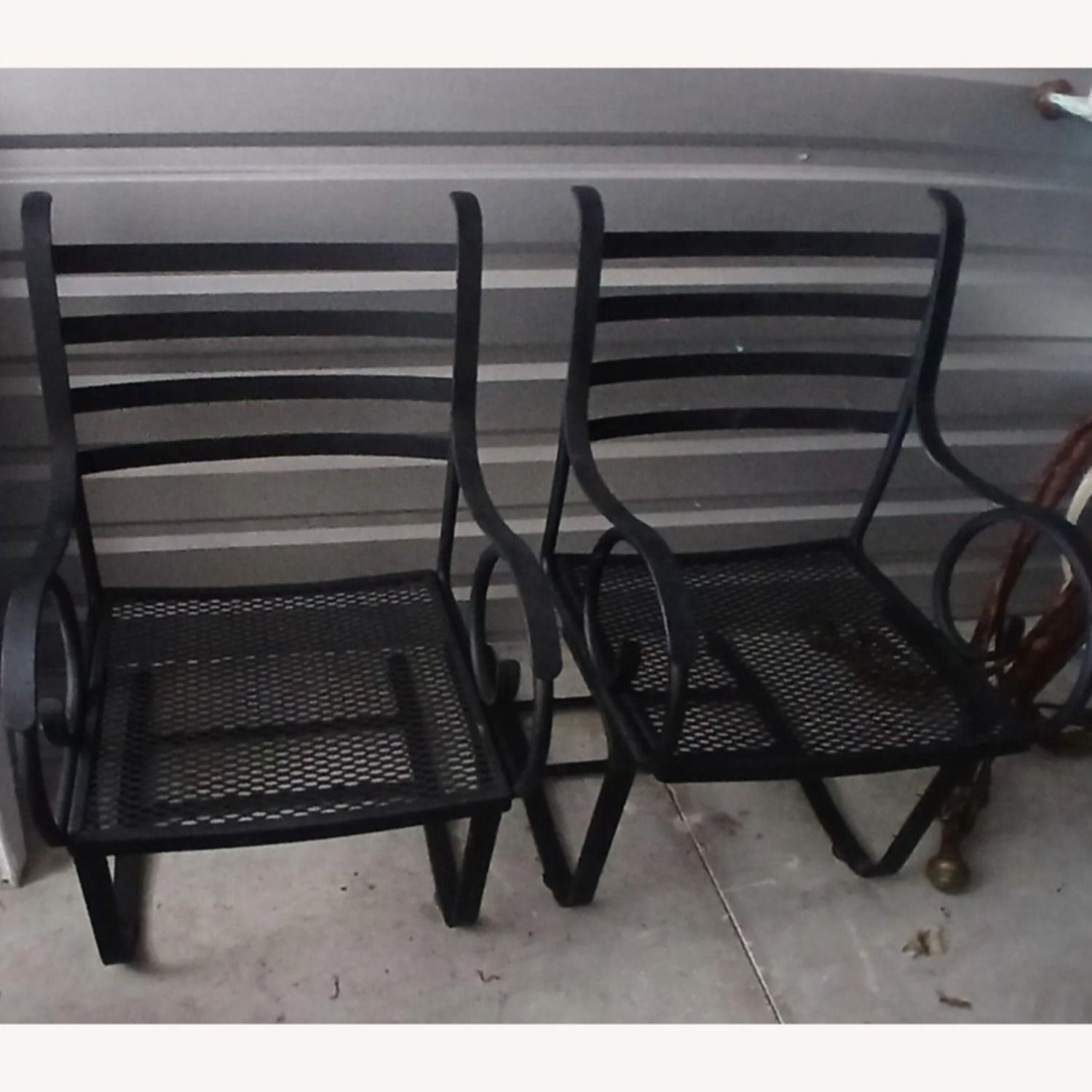 Woodard Wrought Iron Black Patio Furniture - image-6