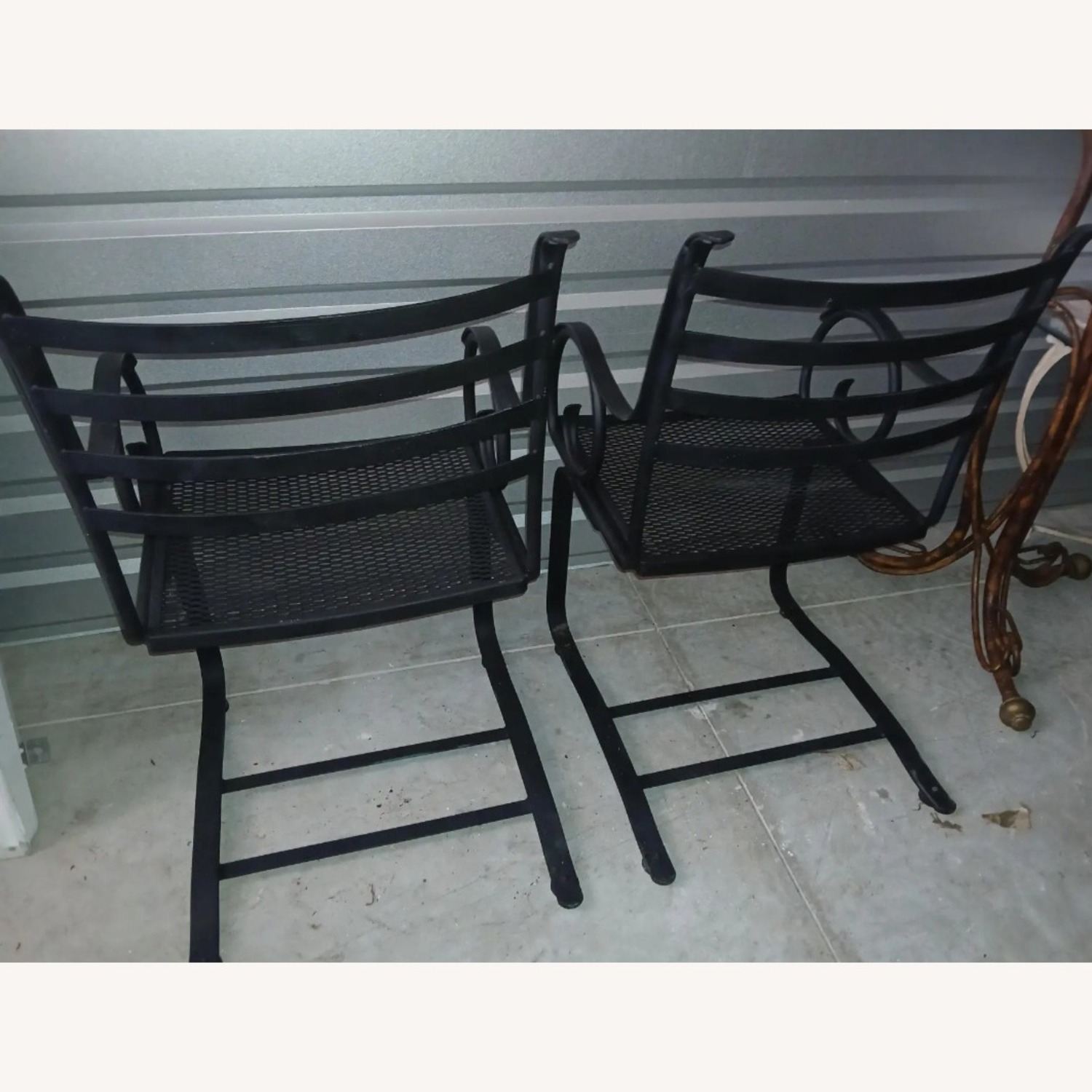 Woodard Wrought Iron Black Patio Furniture - image-5