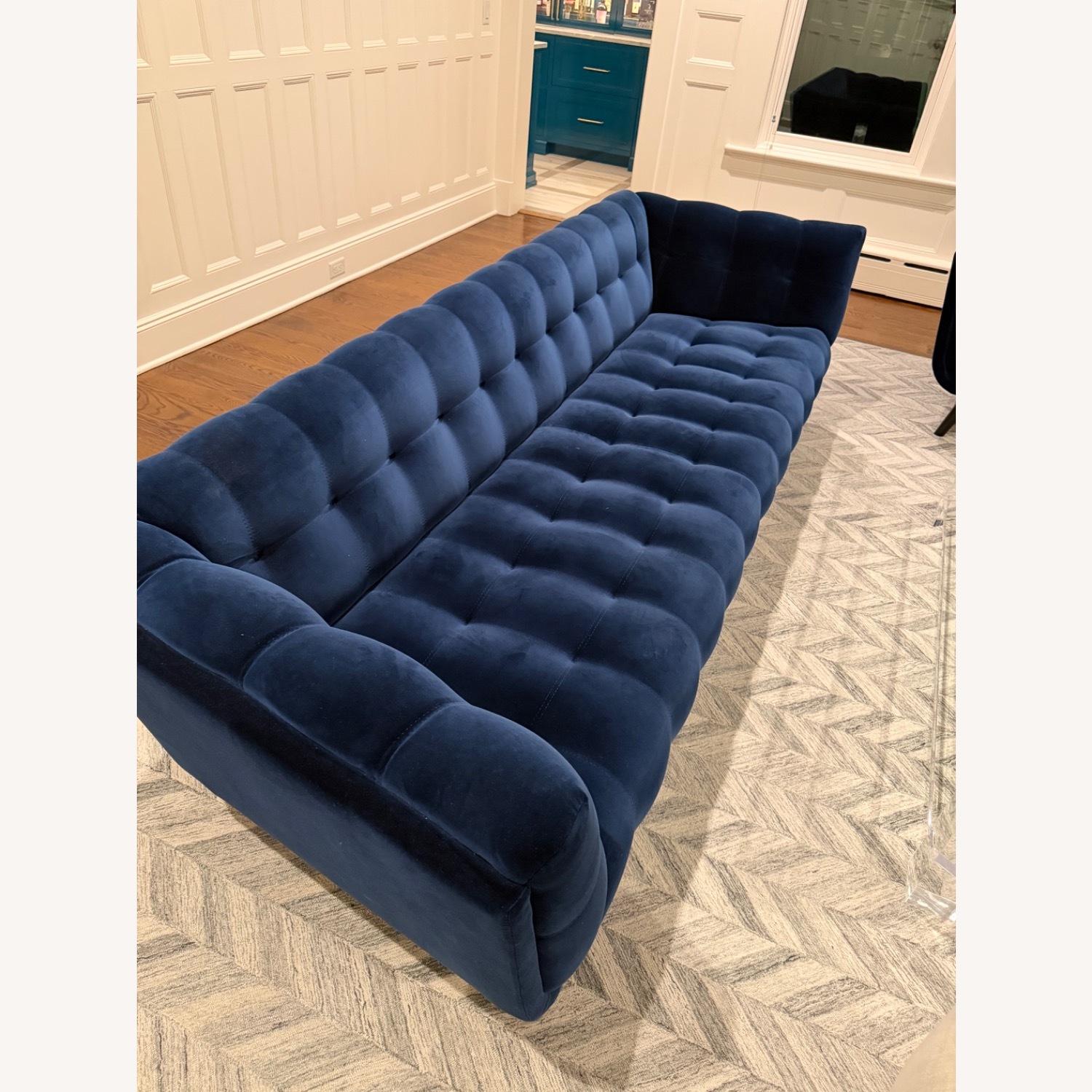 Roche Bobois Profile Sofa – Blue Nuit Velvet - image-2