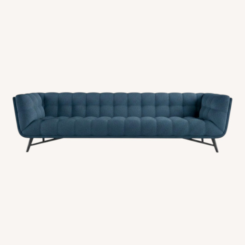 Used Roche Bobois Profile Sofa – Blue Nuit Velvet for sale on AptDeco