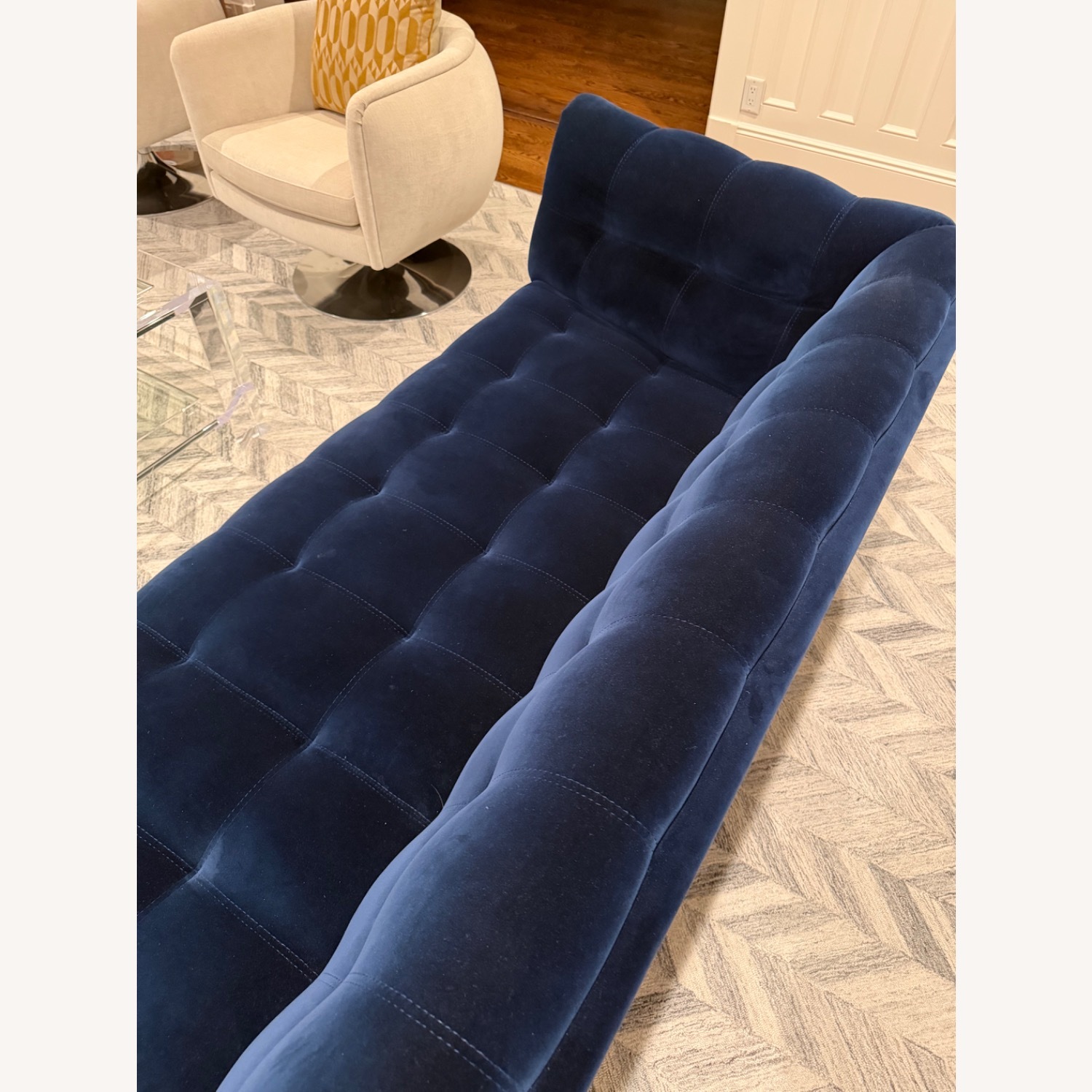 Roche Bobois Profile Sofa – Blue Nuit Velvet - image-6