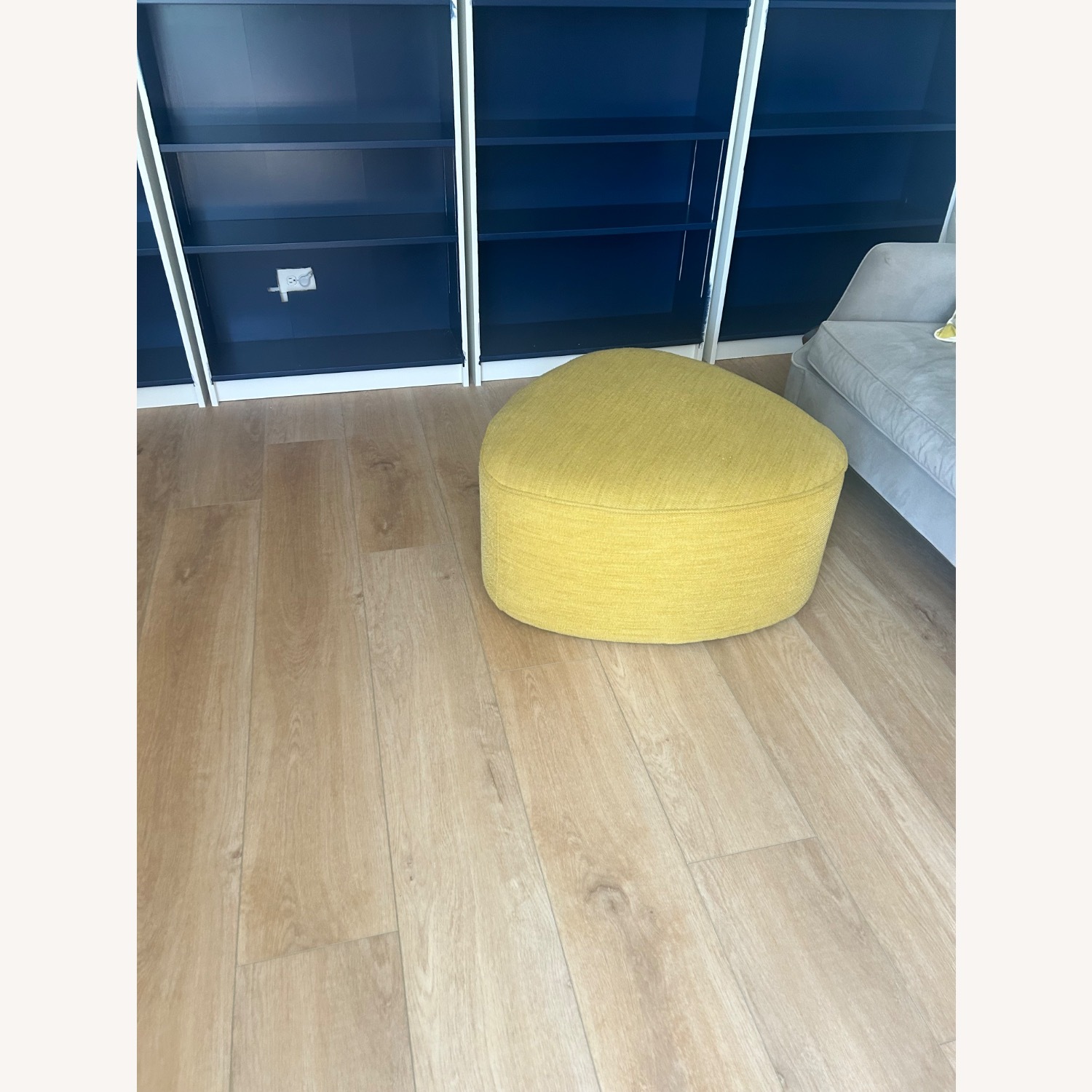 West Elm Pebble Ottoman - Mustard - image-1