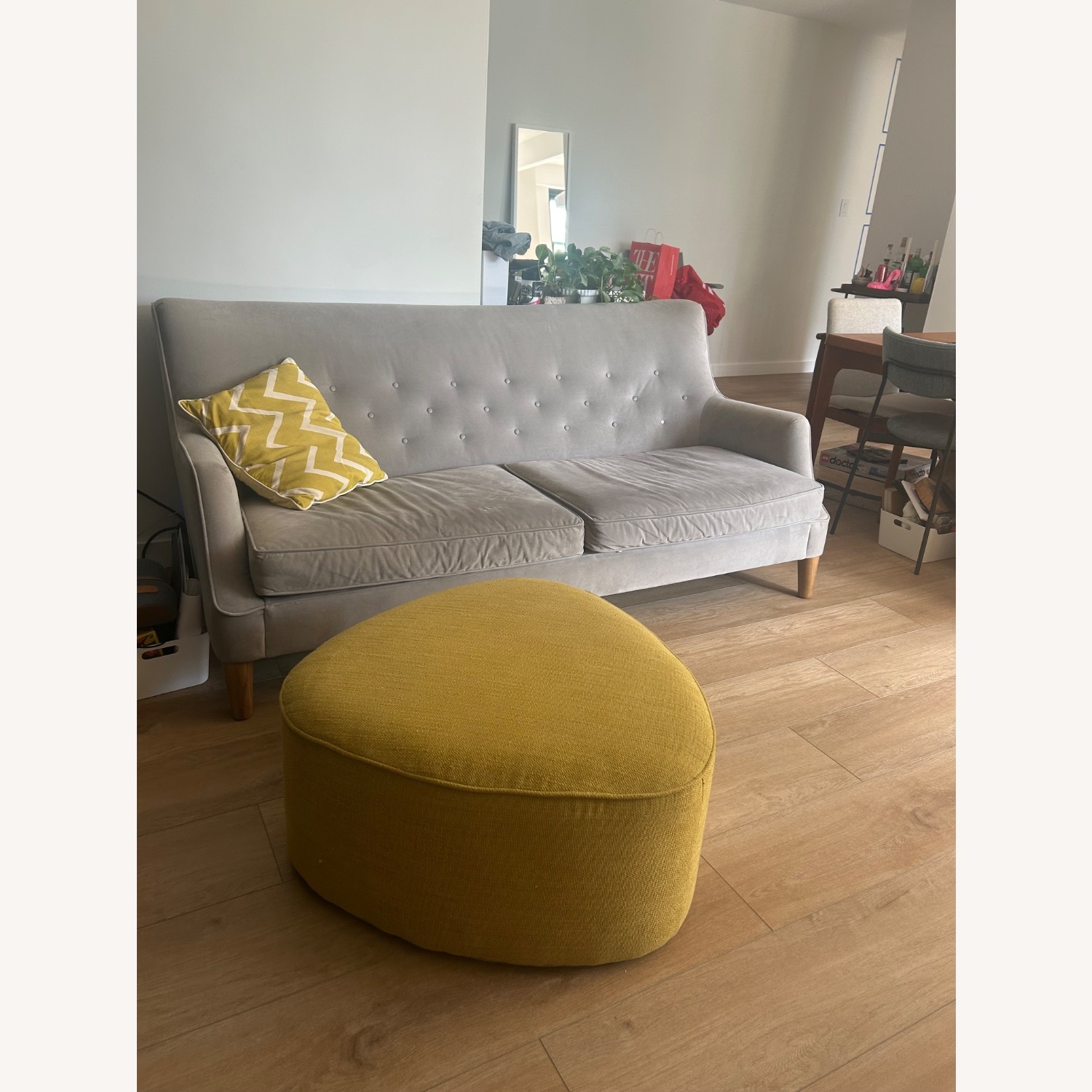 West Elm Pebble Ottoman - Mustard - image-3