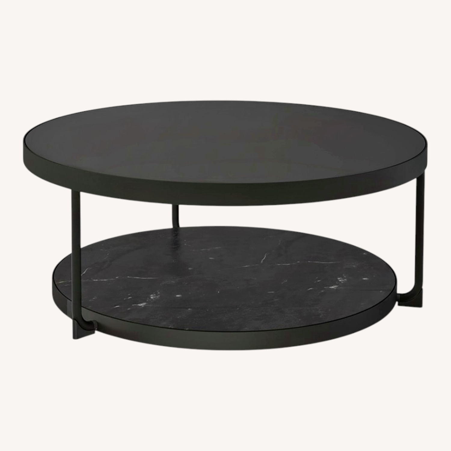 IKEA FRÖTORP Black Marble Coffee Table - image-0