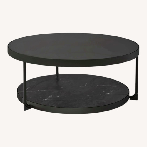 Used IKEA FRÖTORP Black Marble Coffee Table for sale on AptDeco
