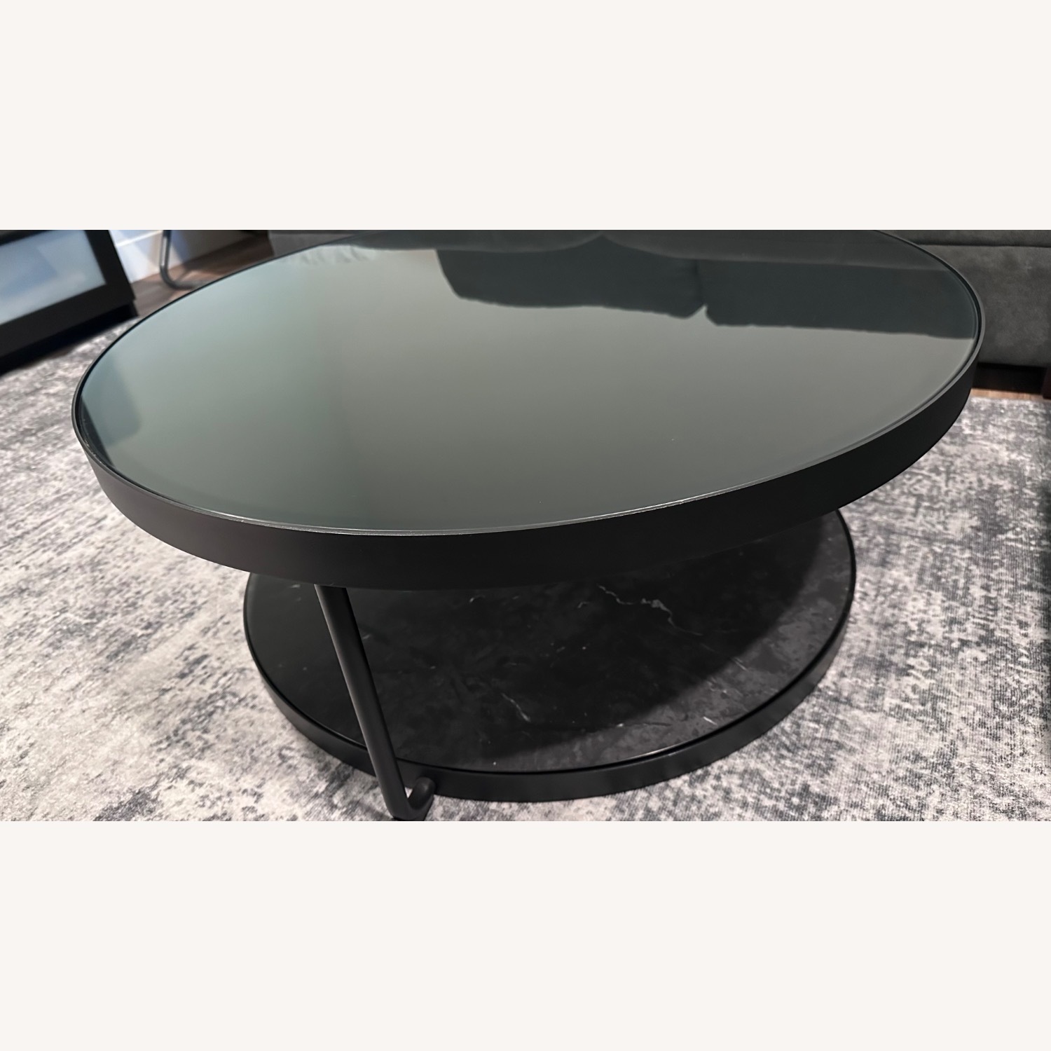 IKEA FRÖTORP Black Marble Coffee Table - image-1