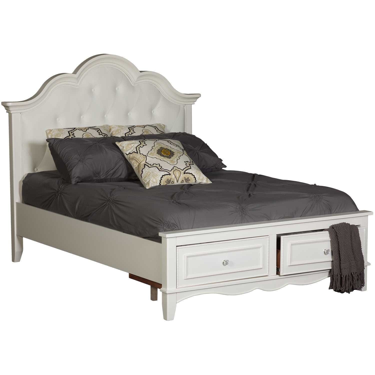 Gina White Wood King Bed - image-6