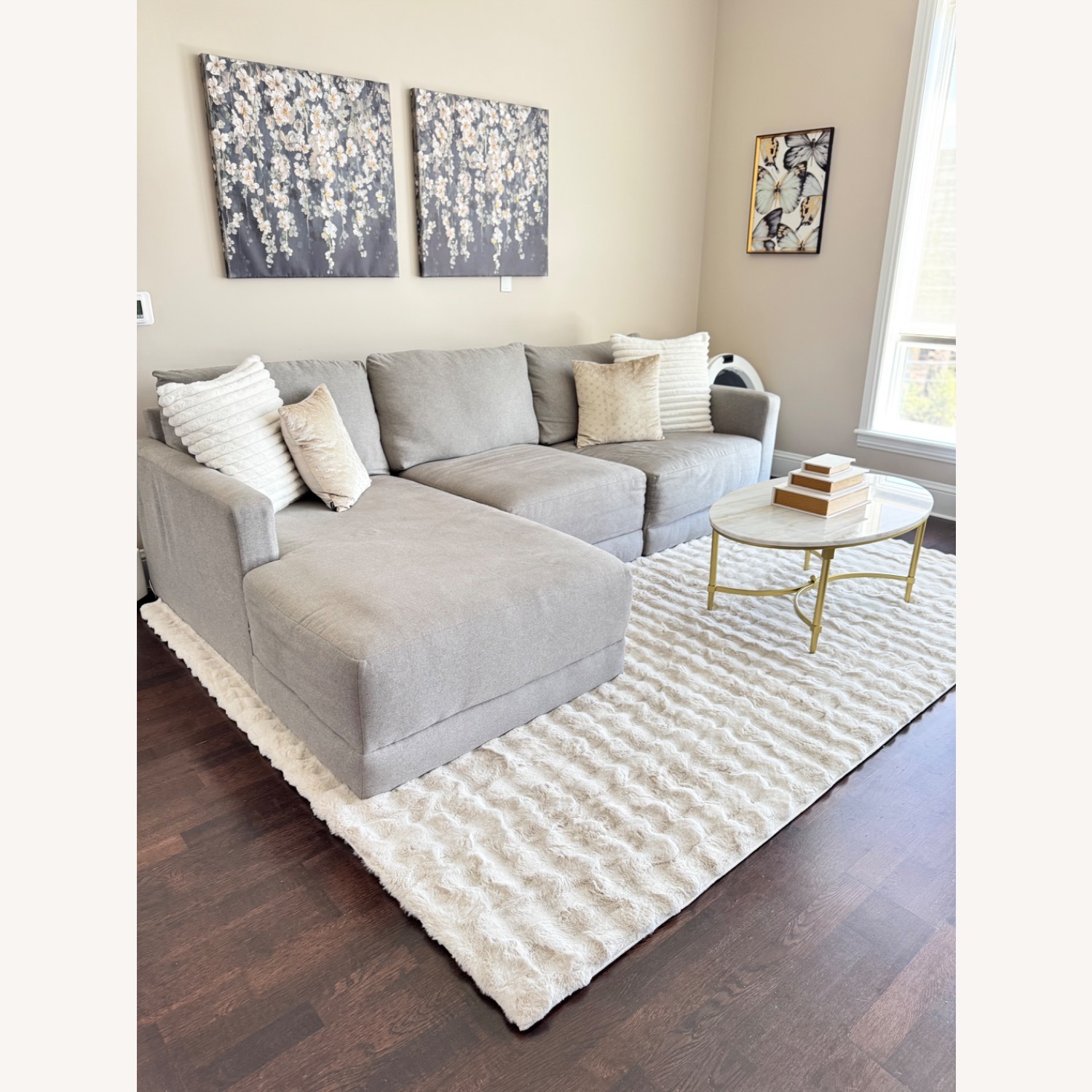 Ashley Furniture Katany Light Gray 3+ Piece Sectional - image-1