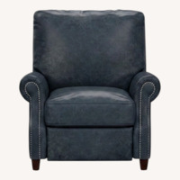 Pottery Barn James Roll Arm Leather Recliner