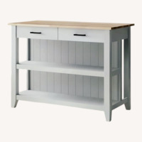 Wayfair Beachcrest Home White Wood Kitchen Island
