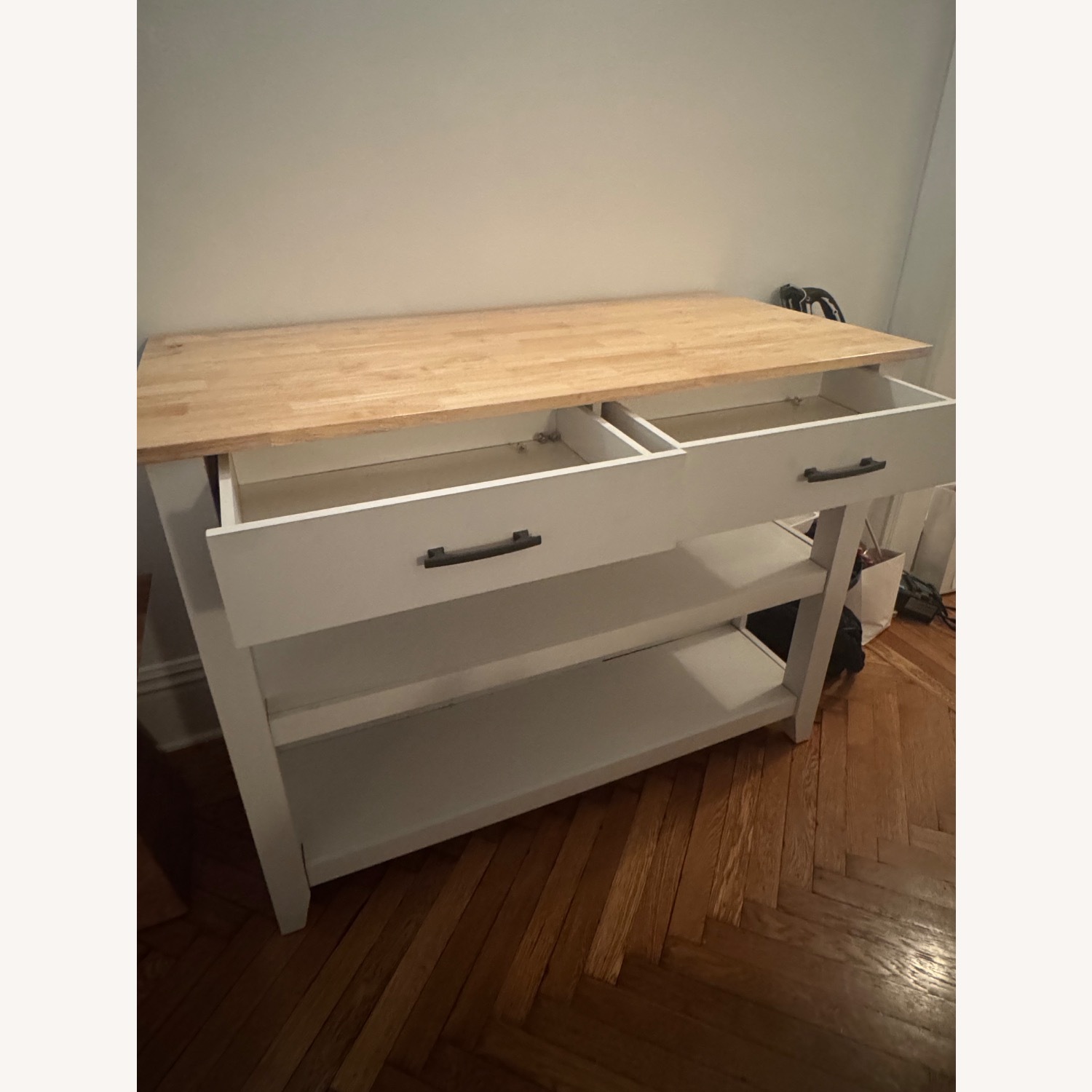 Wayfair Beachcrest Home White Wood Kitchen Island - image-2