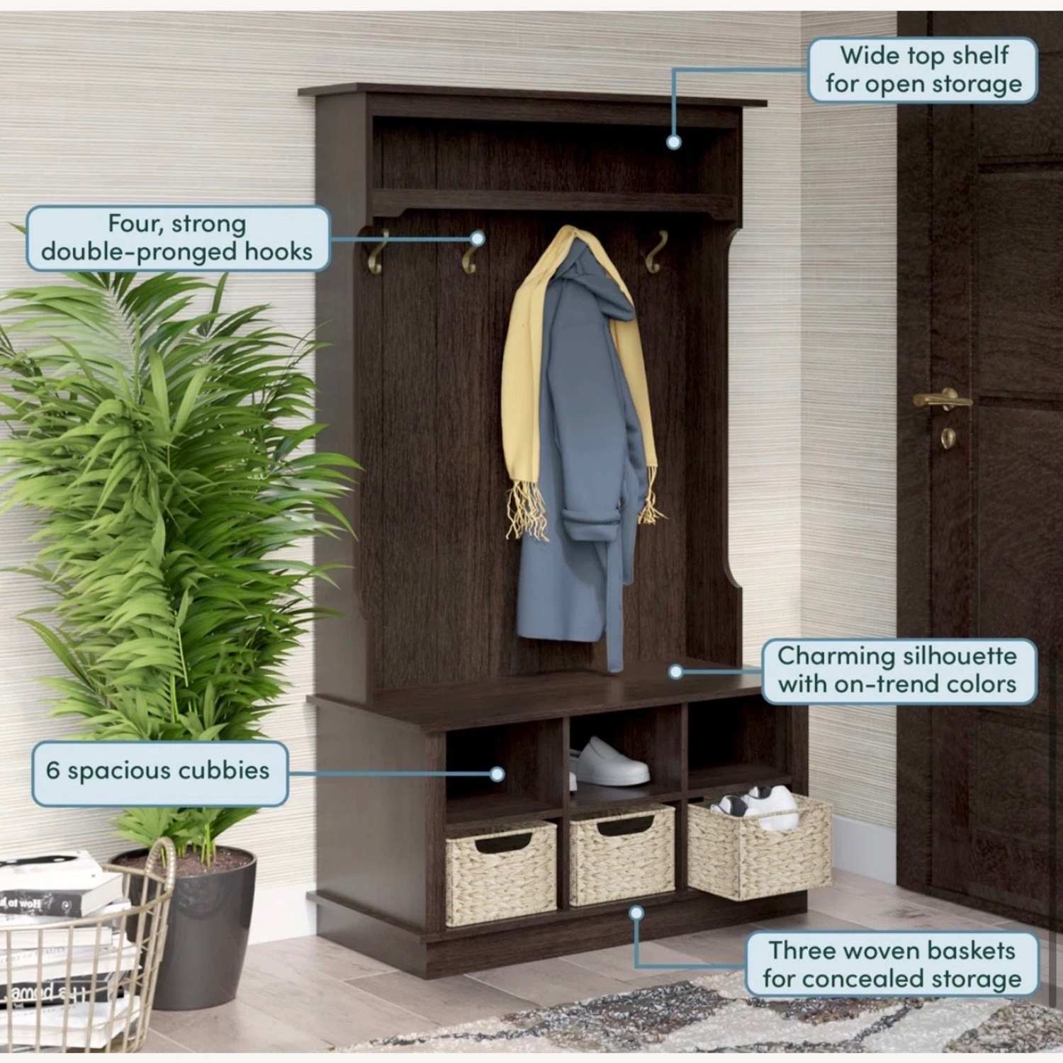 Wayfair Bridget Hall Tree with Open Storage - image-11