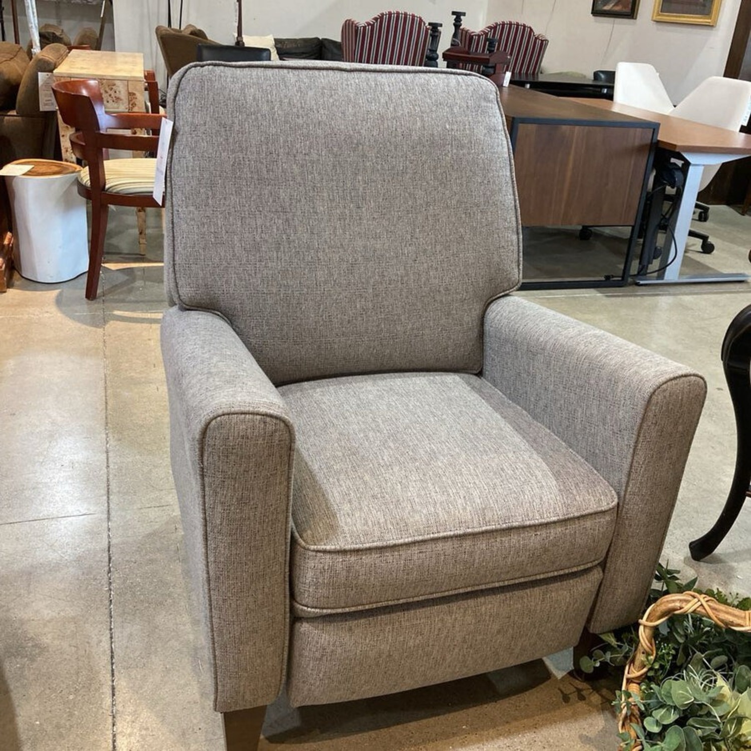 Tweedy Transitional Power Tapered Legs Recliner - image-2