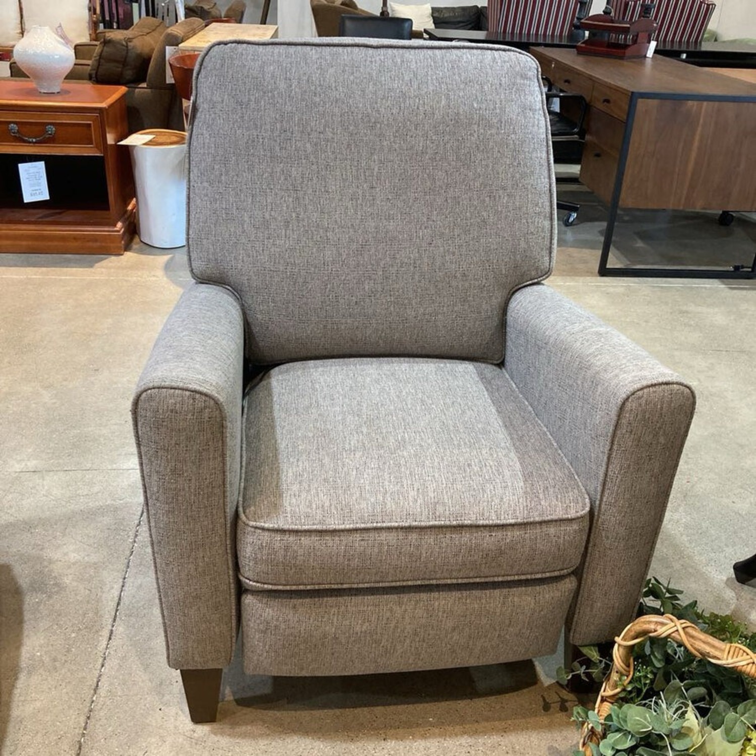 Tweedy Transitional Power Tapered Legs Recliner - image-3