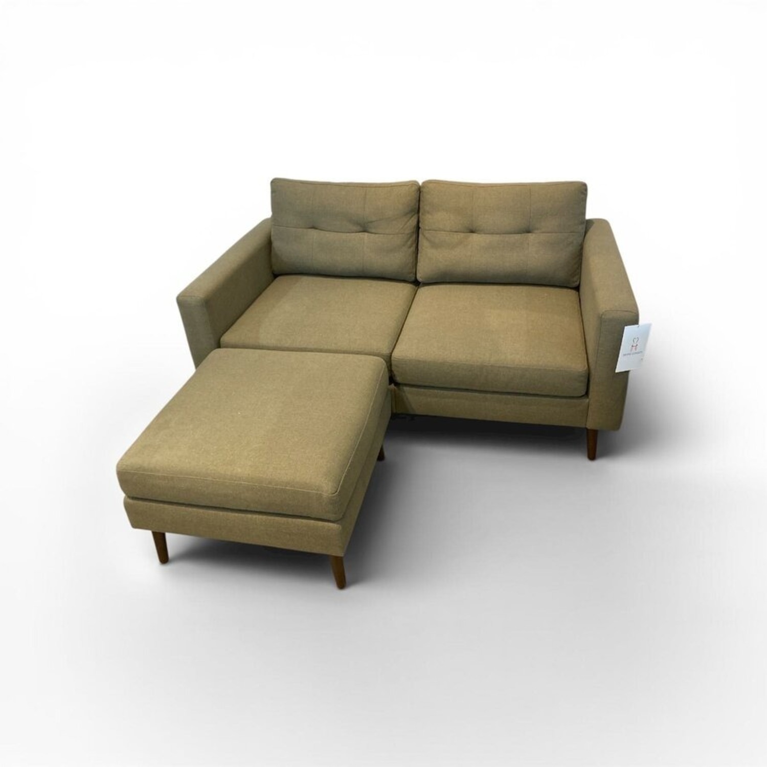 Burrow Nomad Two-Seat W Ottoman Loveseat - image-1