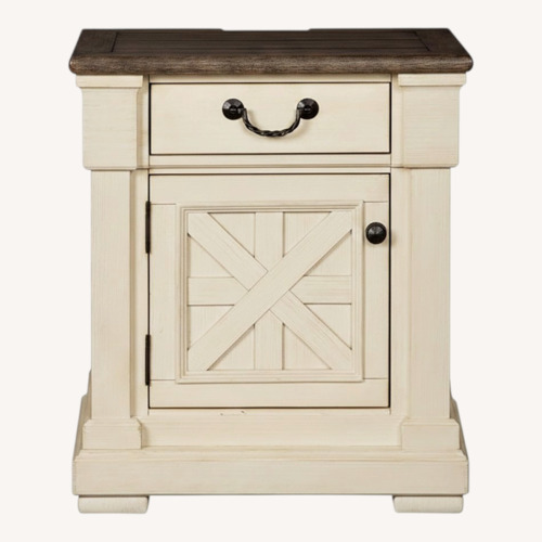 Used Ashley Furniture Bolanburg White Wood Side Tables for sale on AptDeco