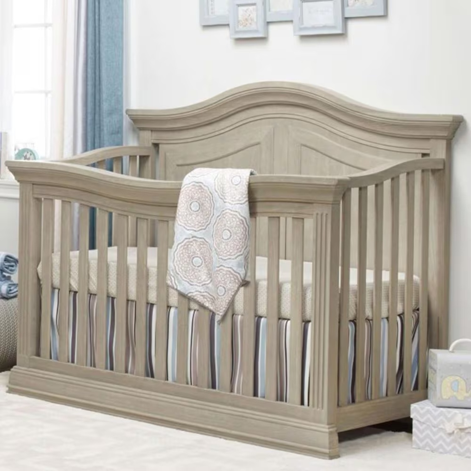 Buy Buy Baby Light Gray Crib - image-7