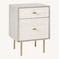 West Elm Modernist Wood + Lacquer Nightstand - Winter Wood