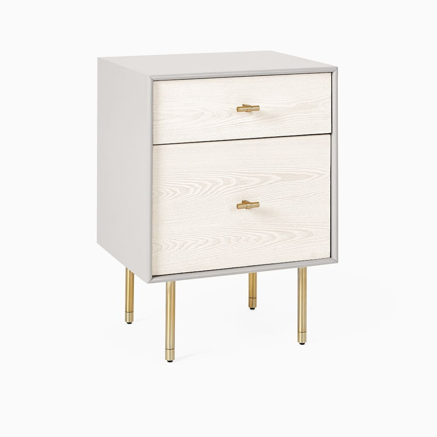 West Elm Modernist Wood + Lacquer Nightstand - Winter Wood - image-5