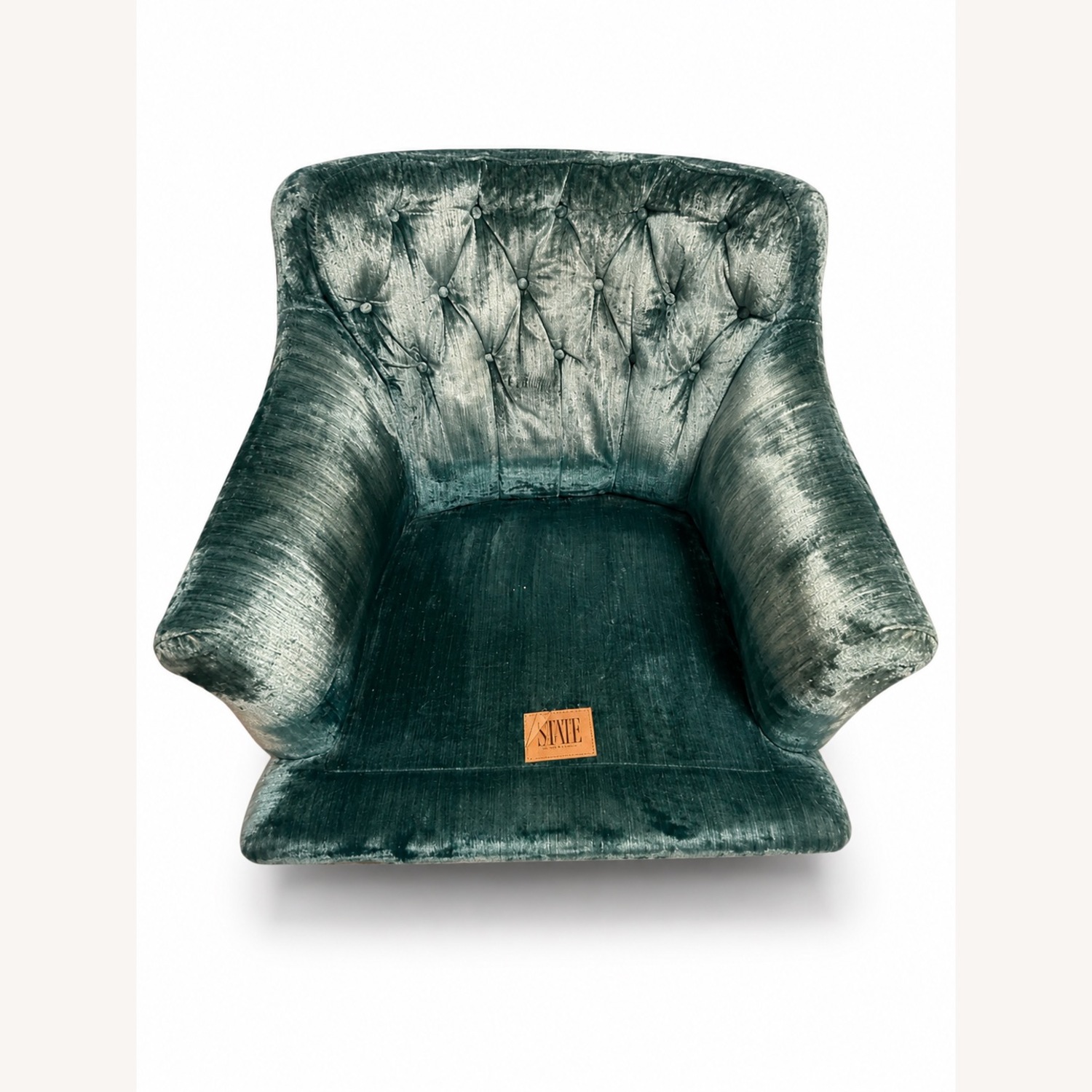 Emerald Crushed Velvet Lounge Chair - Original - image-7