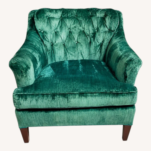 Used Emerald Crushed Velvet Lounge Chair - Original for sale on AptDeco