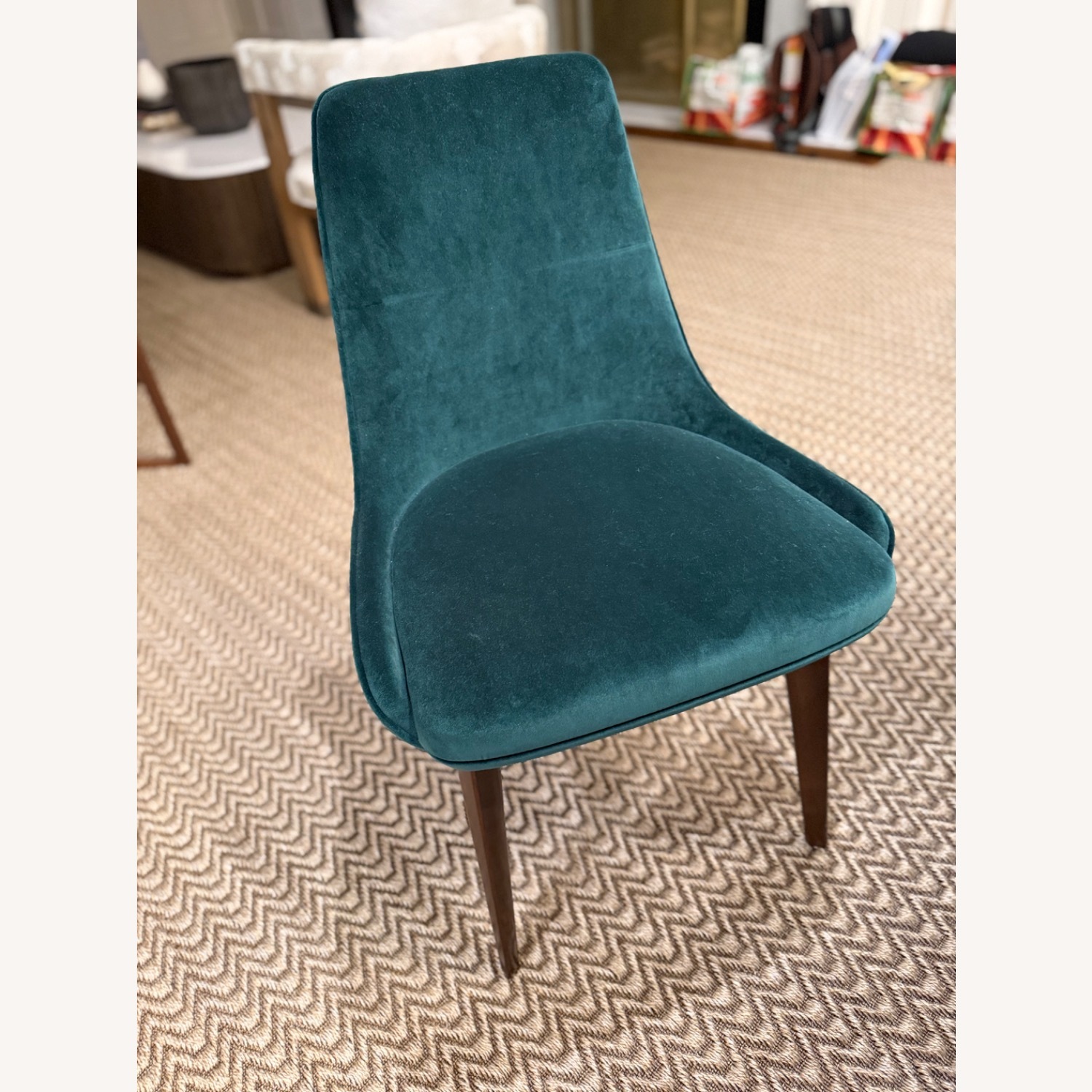 Roche Bobois Eden Rock Green Velvet Dining Chairs - image-9
