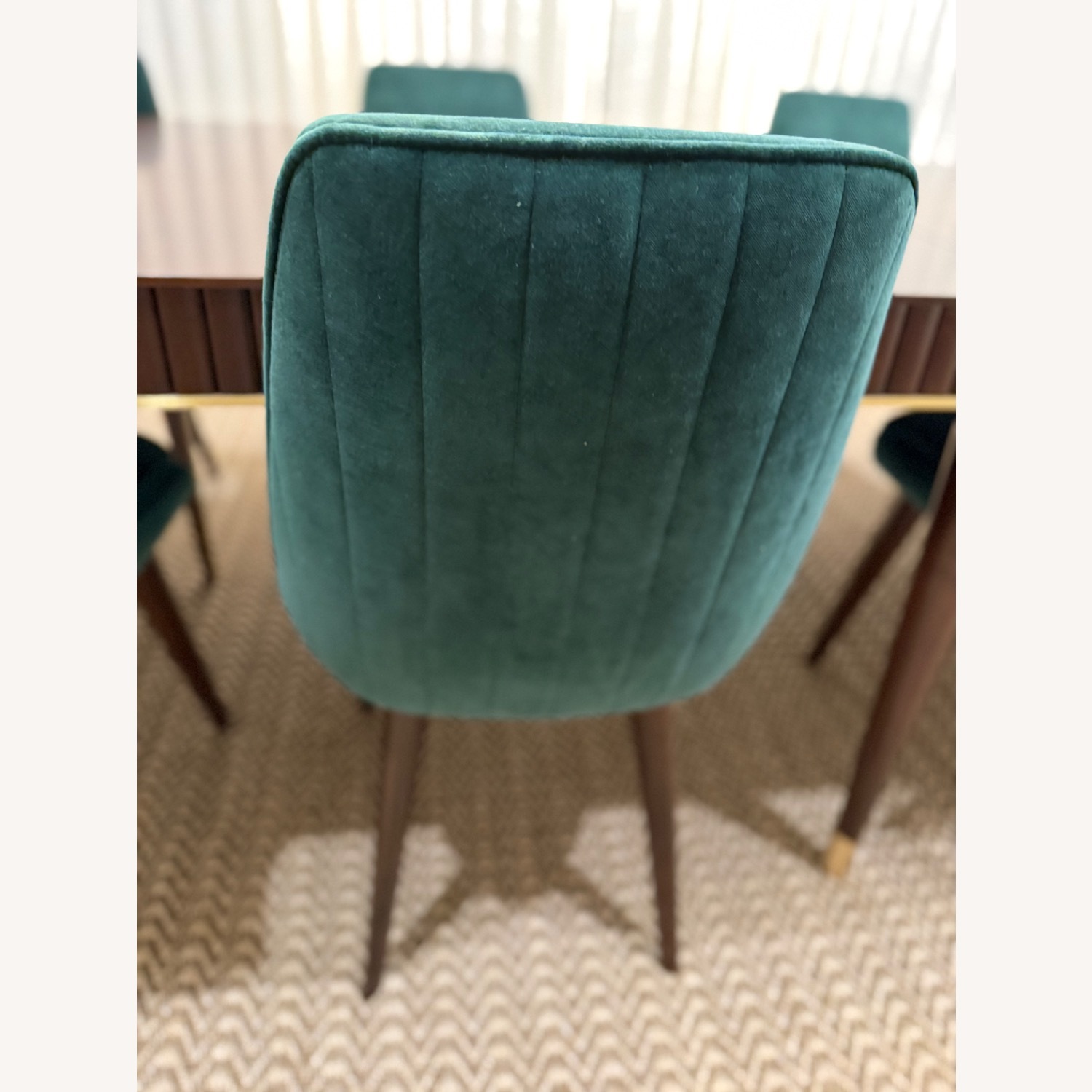 Roche Bobois Eden Rock Green Velvet Dining Chairs - image-16
