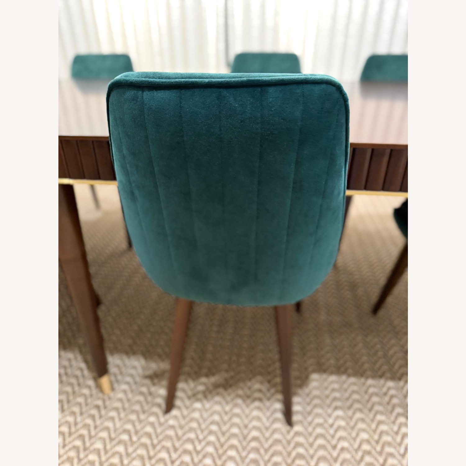 Roche Bobois Eden Rock Green Velvet Dining Chairs - image-17