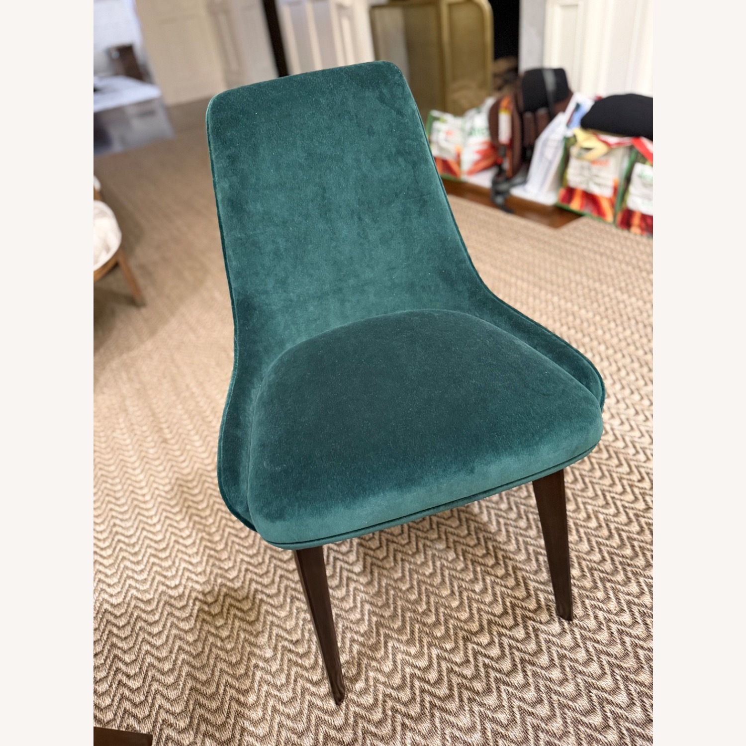 Roche Bobois Eden Rock Green Velvet Dining Chairs - image-8