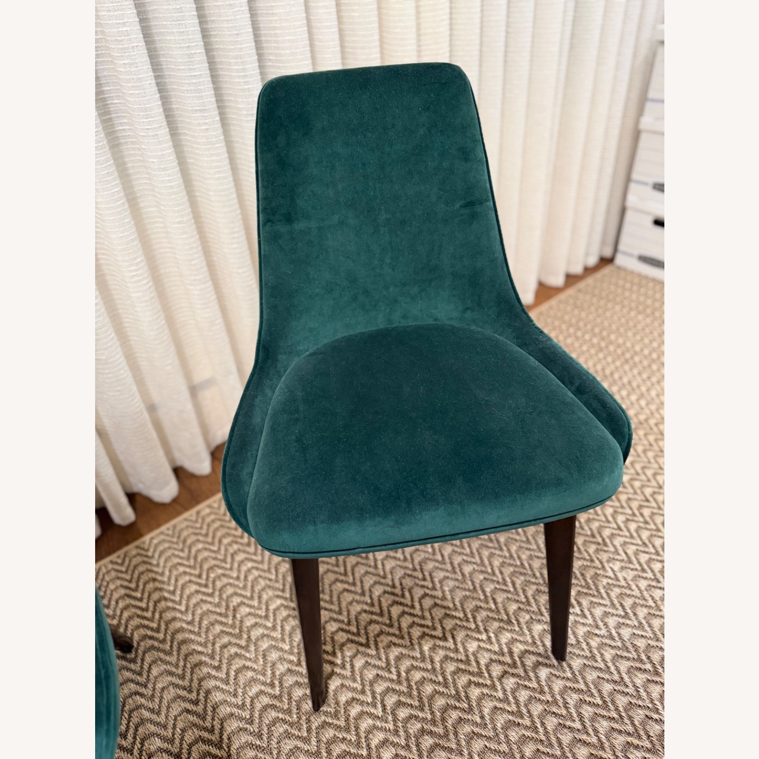Roche Bobois Eden Rock Green Velvet Dining Chairs - image-2