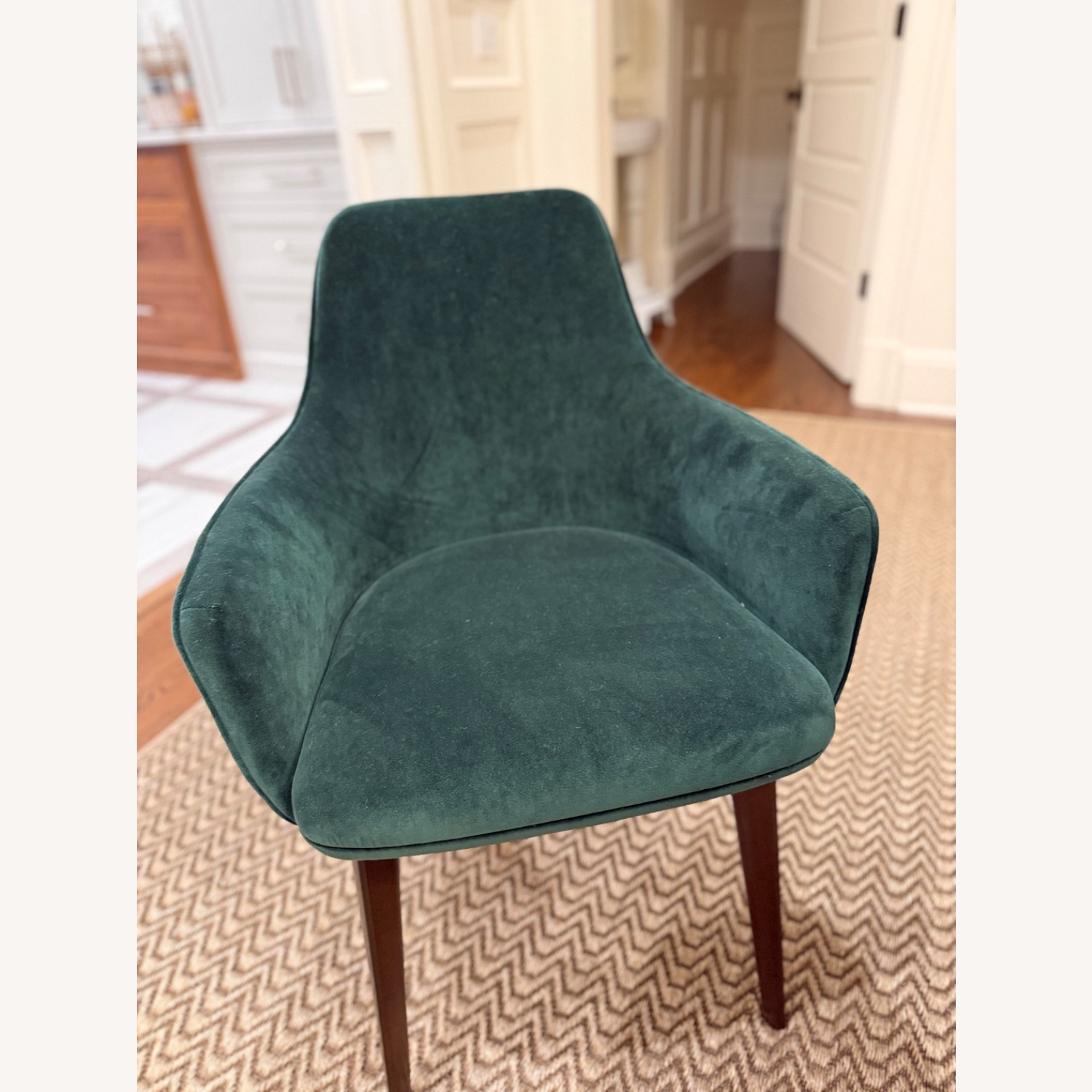 Roche Bobois Eden Rock Green Velvet Dining Chairs - image-1