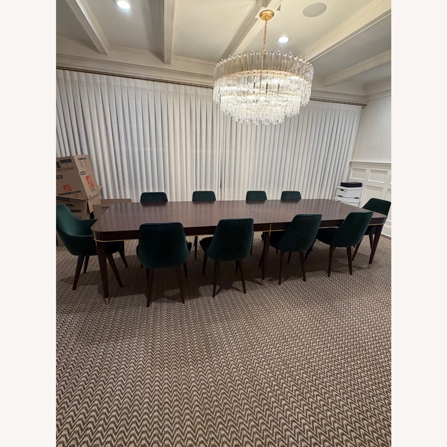 Roche Bobois Eden Rock Green Velvet Dining Chairs - image-20