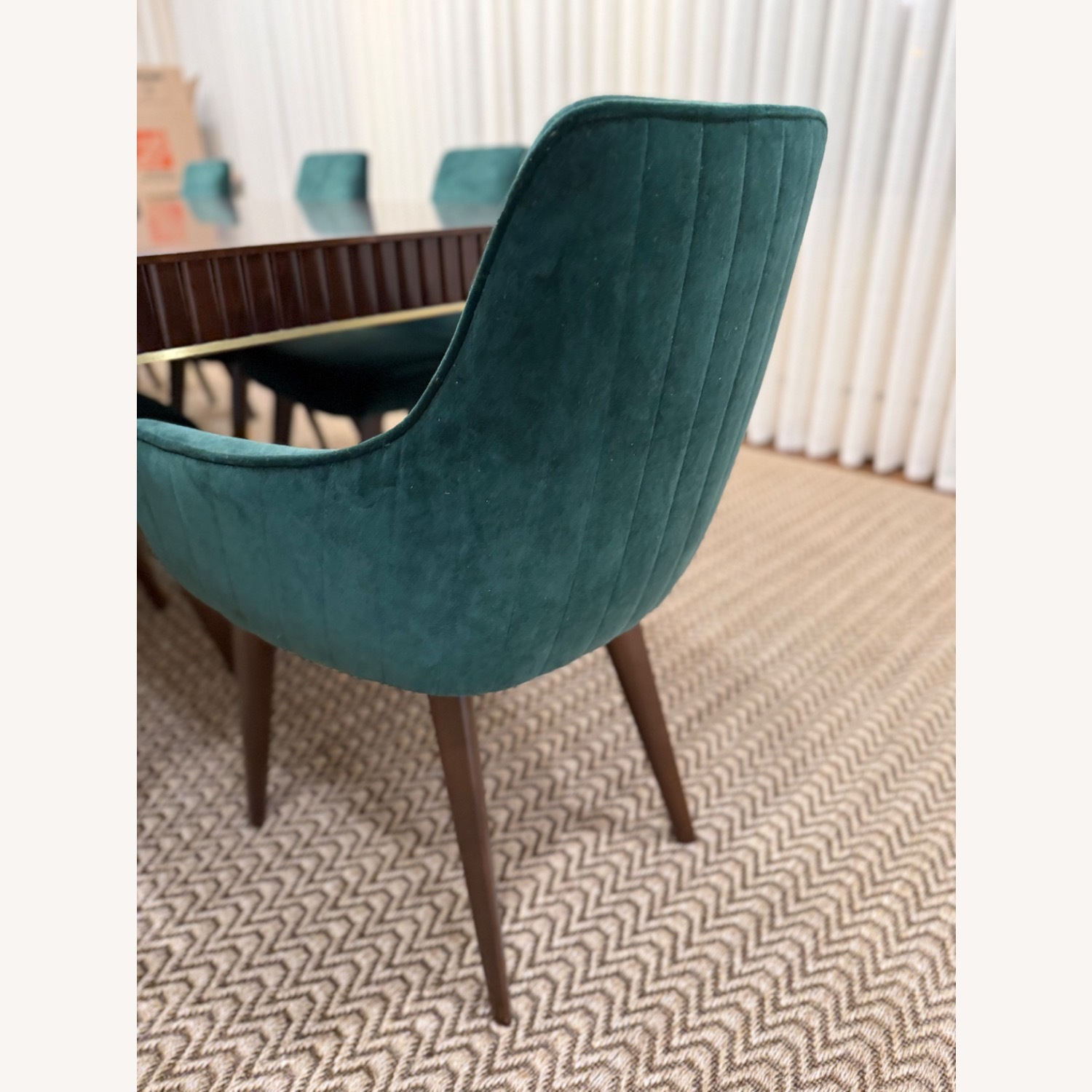 Roche Bobois Eden Rock Green Velvet Dining Chairs - image-19