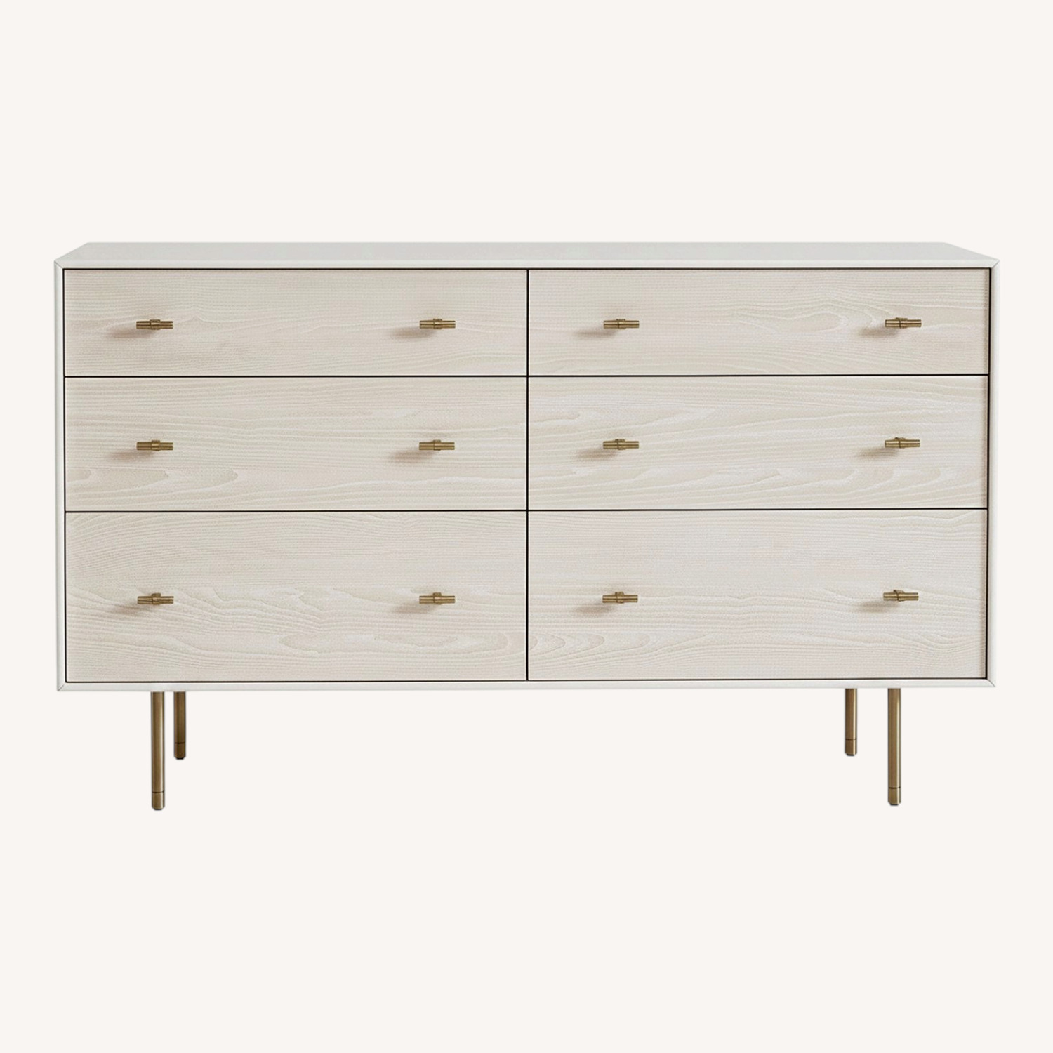West Elm Kids Modernist 6-Drawer Dresser (56") - White - image-0