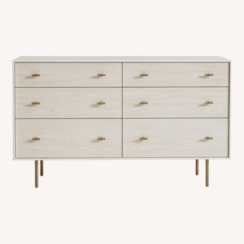 Used West Elm Kids Modernist 6-Drawer Dresser (56") - White for sale on AptDeco
