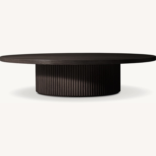 Used Restoration Hardware Byron Round Pedestal Coffee Table – 48" for sale on AptDeco