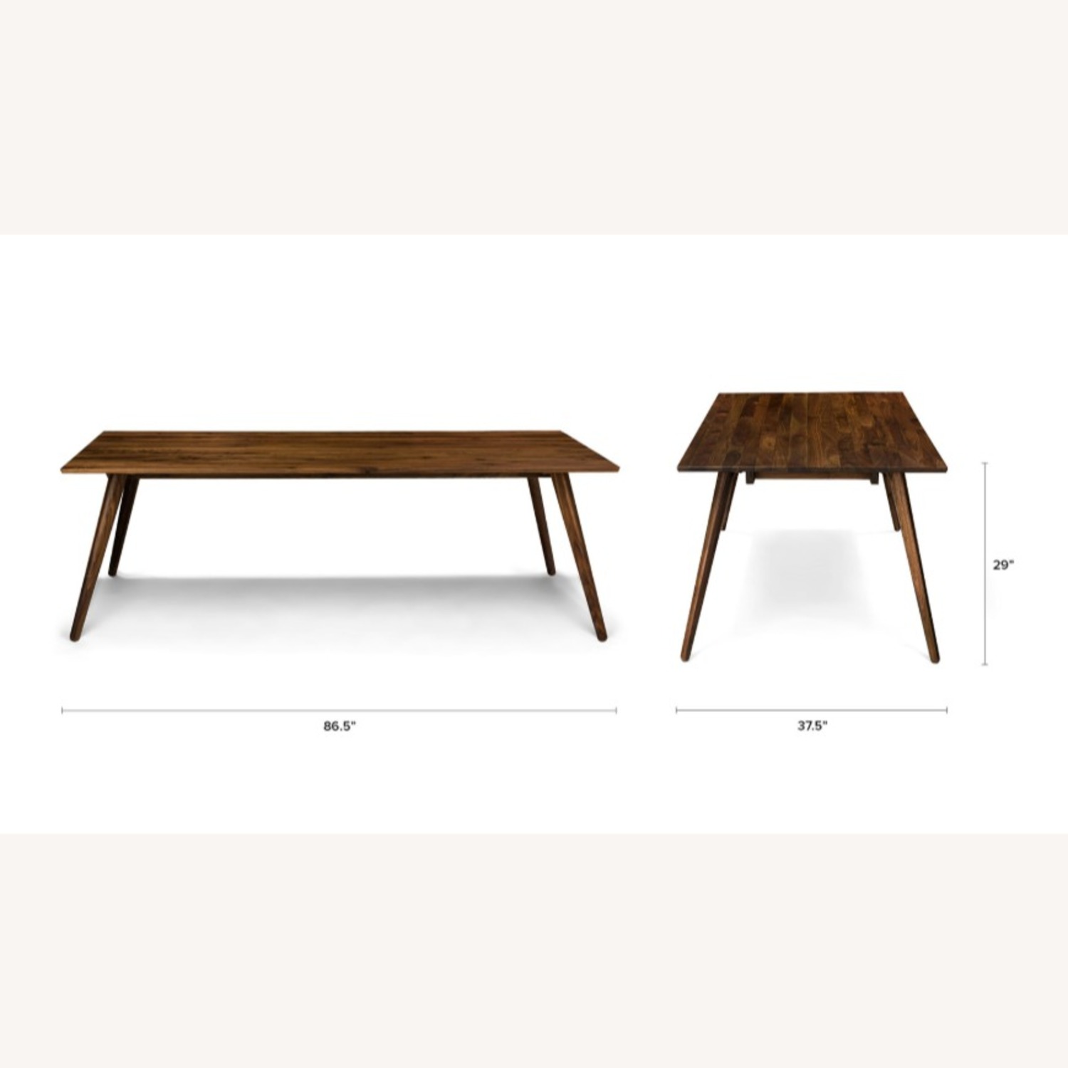 Article Seno Dark Brown Wood Dining Table - image-1