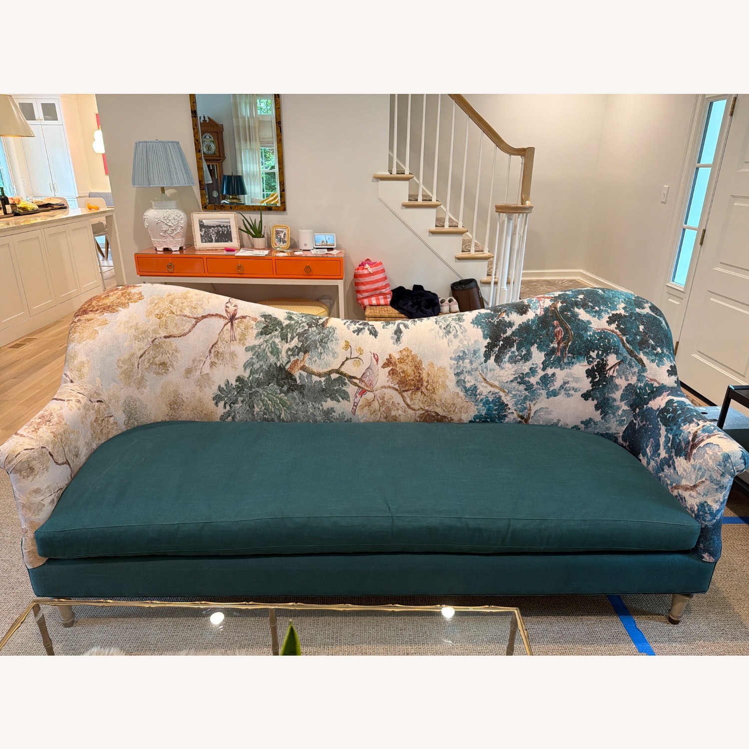 Anthropologie Judarn Linen Pied-A-Terre Sofa - image-4