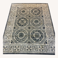 Gray Contemporary Mosaic Wool Rug 9' x 12'