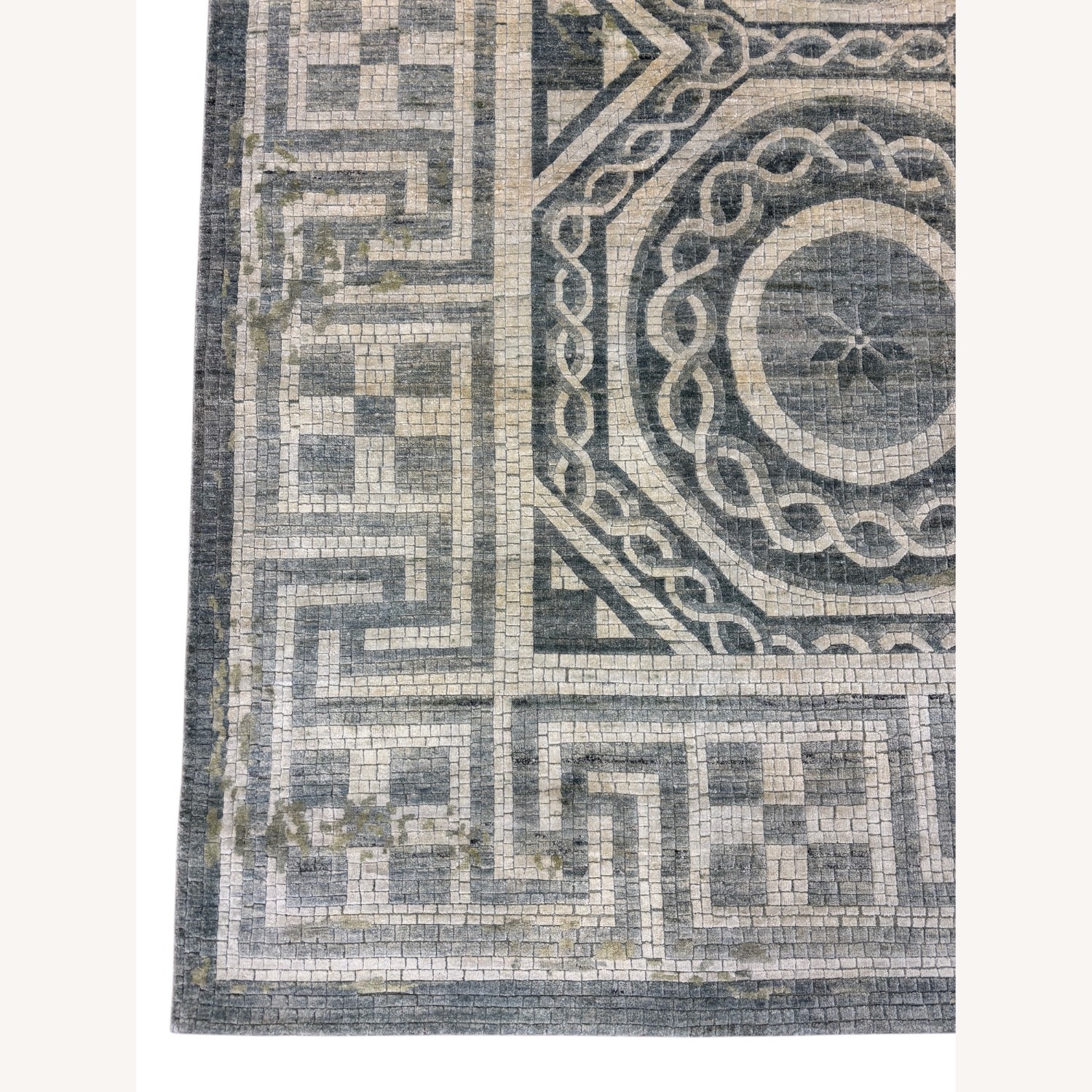 Gray Contemporary Mosaic Wool Rug 9' x 12' - image-4