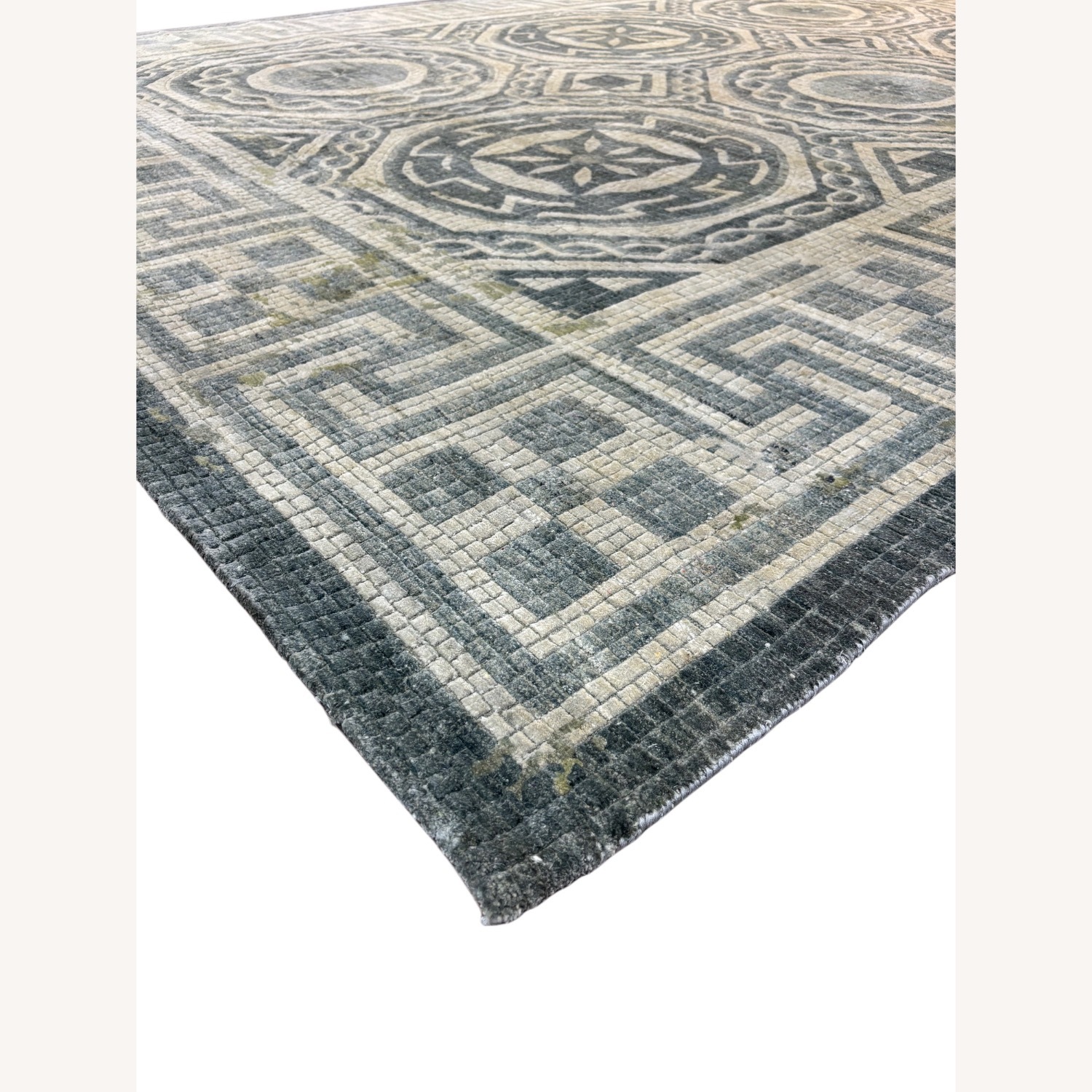 Gray Contemporary Mosaic Wool Rug 9' x 12' - image-3
