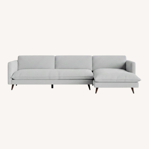 Used Joybird Denna Light Gray Fabric 2 Piece Sectional for sale on AptDeco