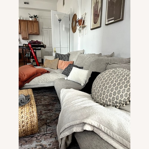 Used Joybird Denna Light Gray Fabric 2 Piece Sectional for sale on AptDeco