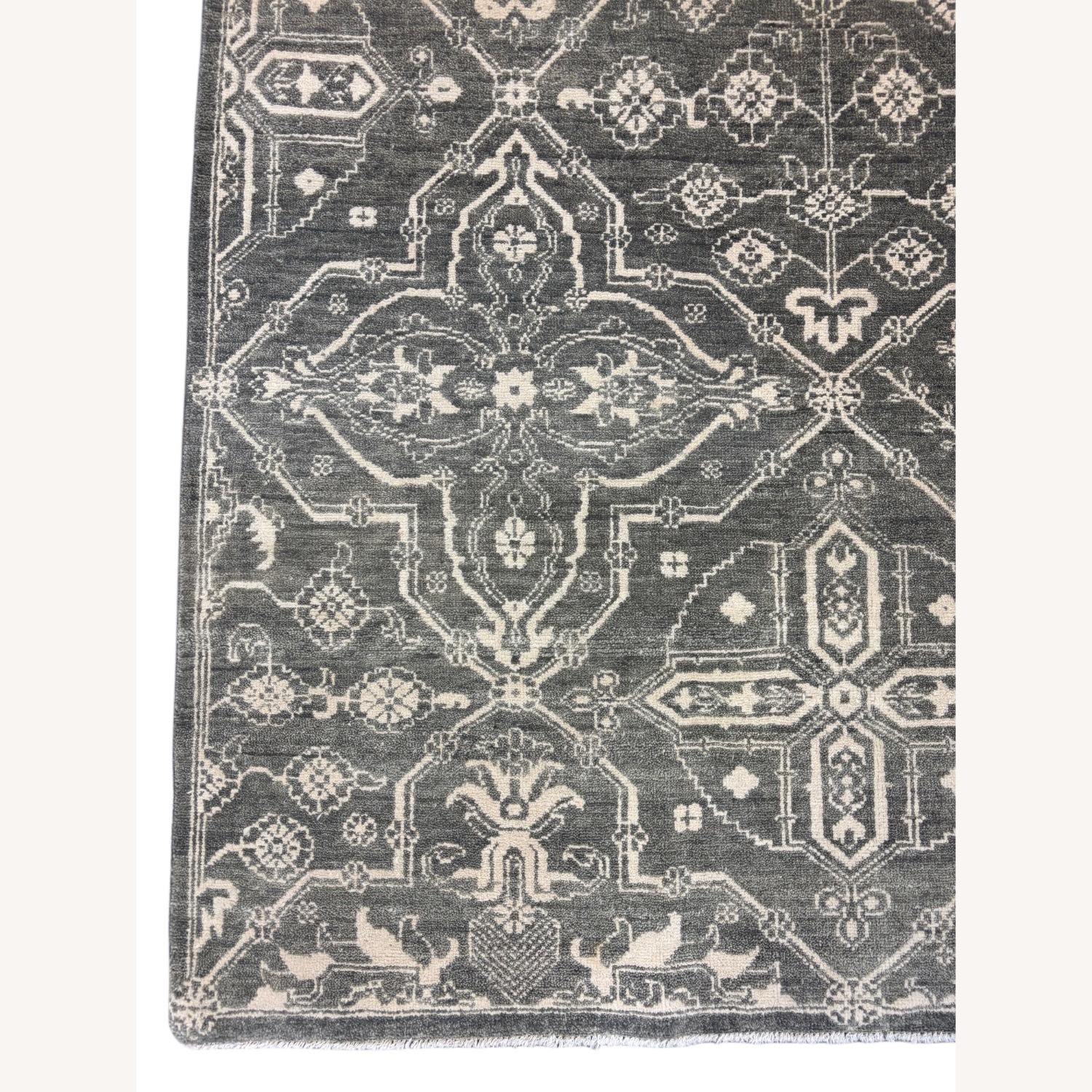 Contemporary Light Gray Wool Area Rug 9' x 12' - image-3
