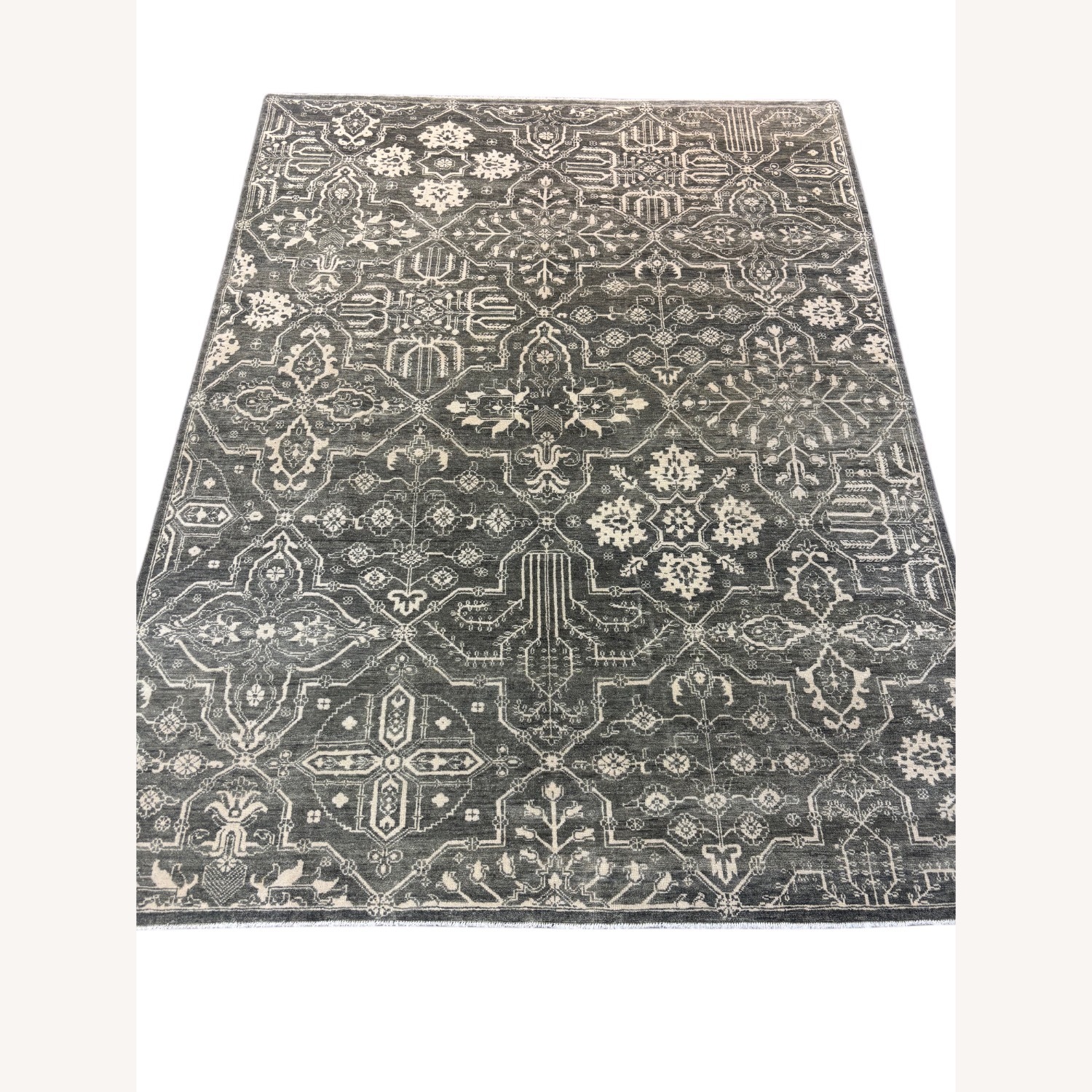 Contemporary Light Gray Wool Area Rug 9' x 12' - image-1